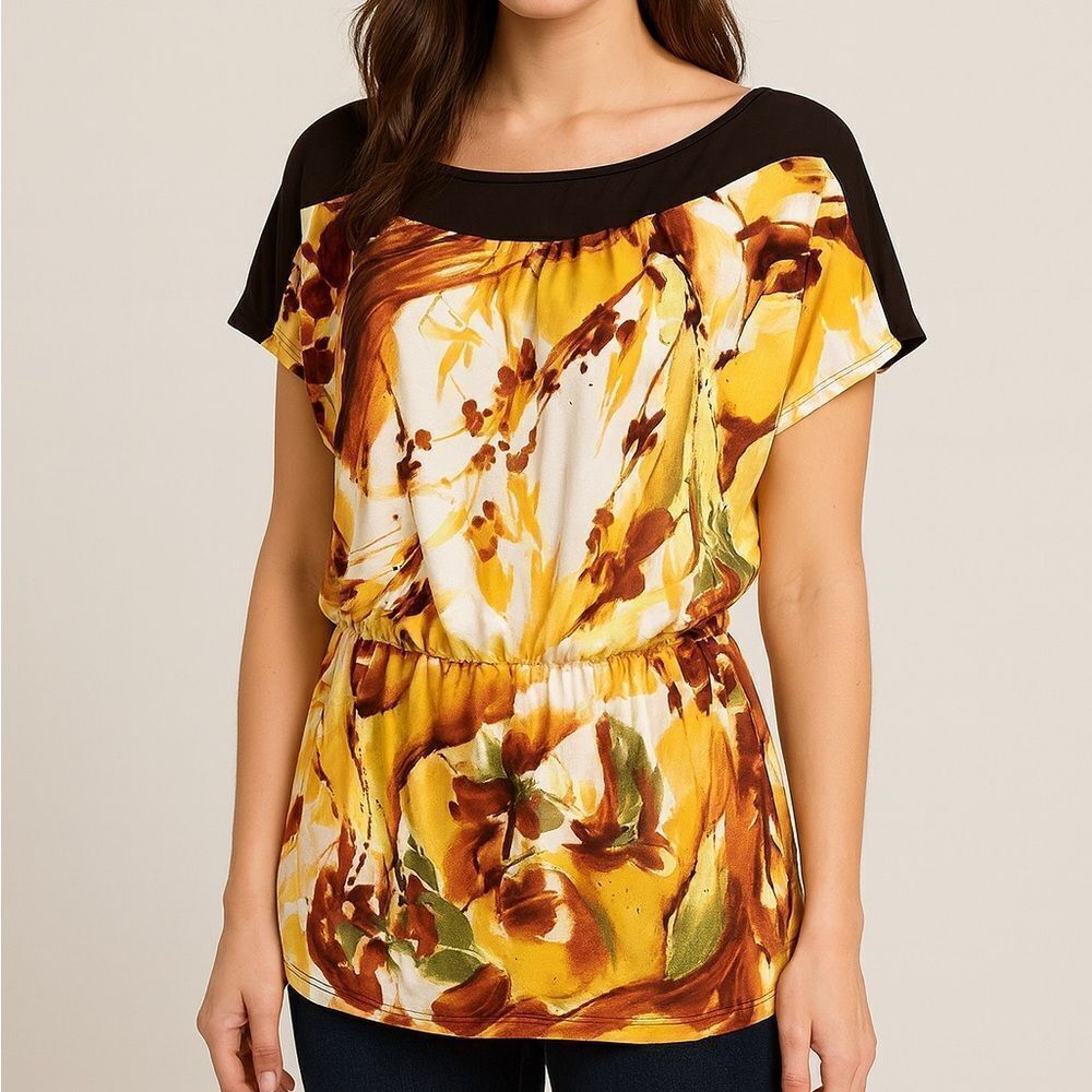 Sixteen Stretch Dressy Casual Popover Blouse